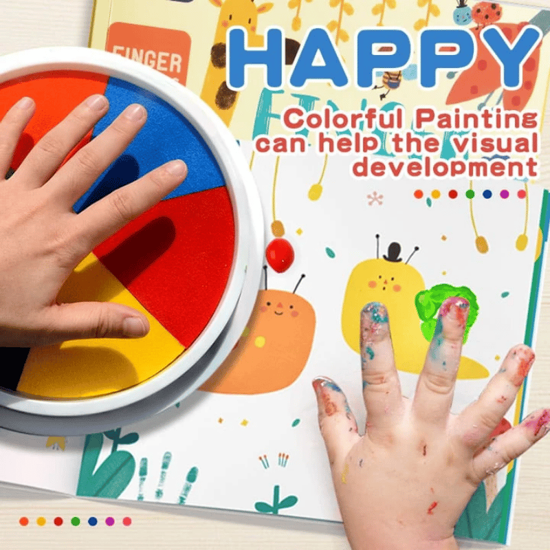 X1zuue Funny Finger Painting Kit And Book, 25 Color