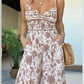 Floral Suspender Wide-Leg Jumpsuit