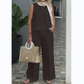 🌷💝HOT SALE 49%OFF - 👗Women's Simple Breathable Suit - Round-Neck Sleeveless Top & Wide-Leg Pants