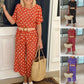 Women's Casual Polka Dot Two-Piece Set