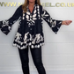 V-Neck Floral Flared Sleeve Ruffle Hem Top💖Summer sale-49% OFF