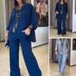 Women's Fashion Casual Solid Color Irregular Long Sleeve Two Piece Suit