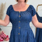 Women's Off-Shoulder Pleated Button-Down Dress
