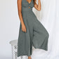 V Neck Cutout High-Waist Jumpsuits