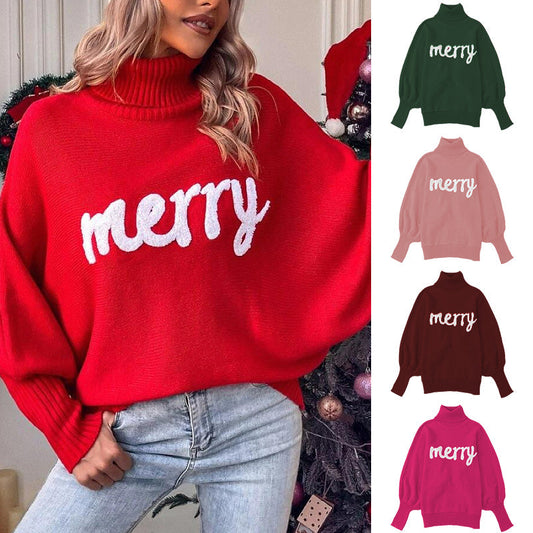 🎄🎅The best Christmas gift -merry turtleneck sweater