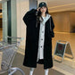 2-Layered Faux Lambswool Hooded Coat Jacket