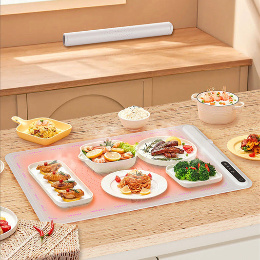 [Creative Gift] Smart Foldable Electric Heating Food Warmer Mat with Adjustable Temperature